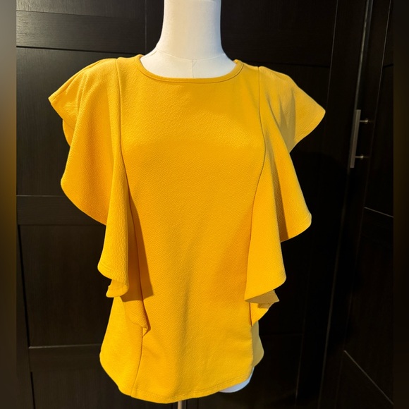 Yellow Ruffle Top - Picture 1 of 3